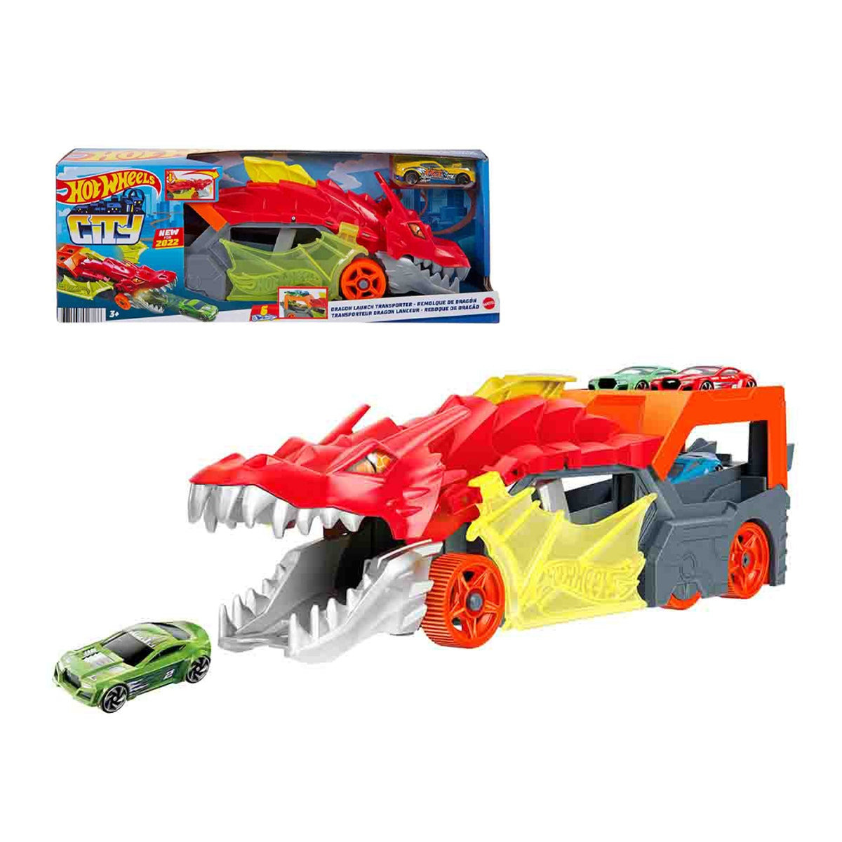 Hot Wheels Large Scales Remolque De Dragón